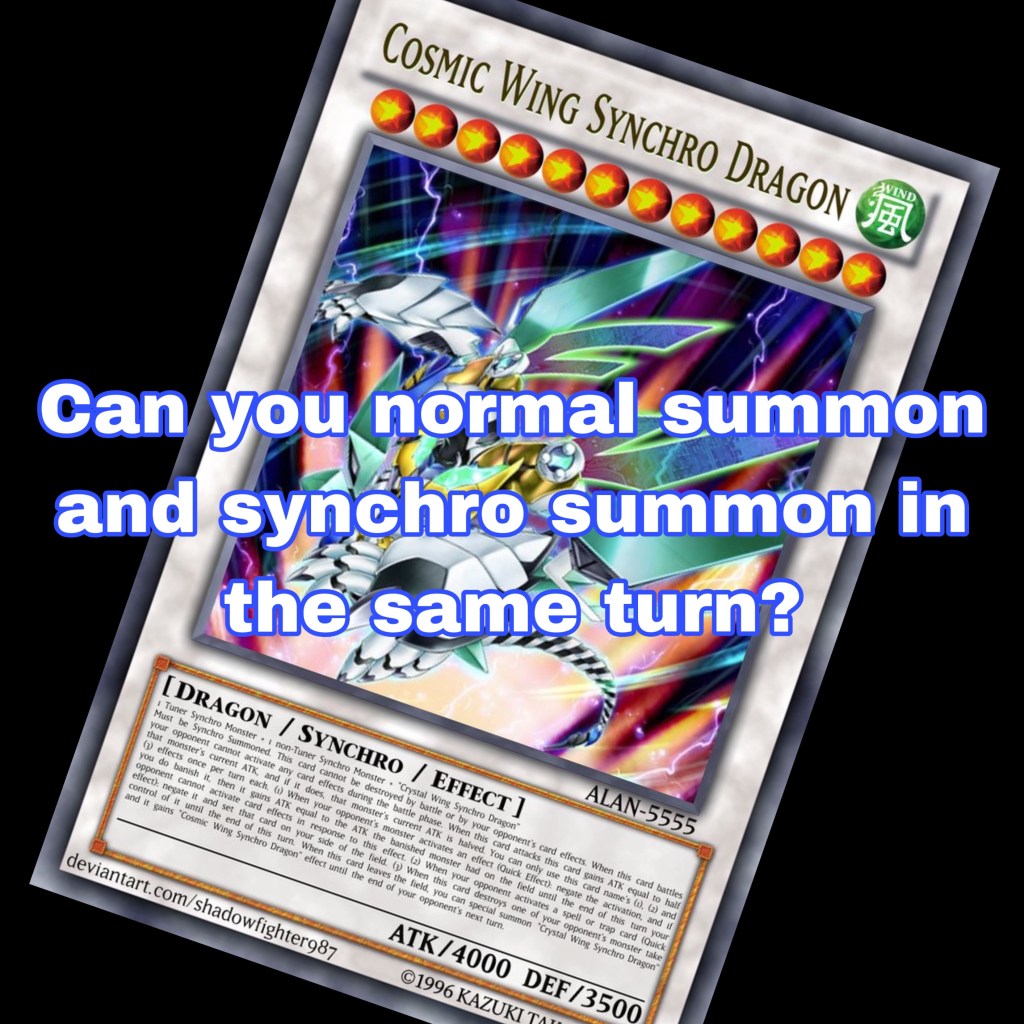 Can you normal summon and synchro summon in the same&nbsp;turn?