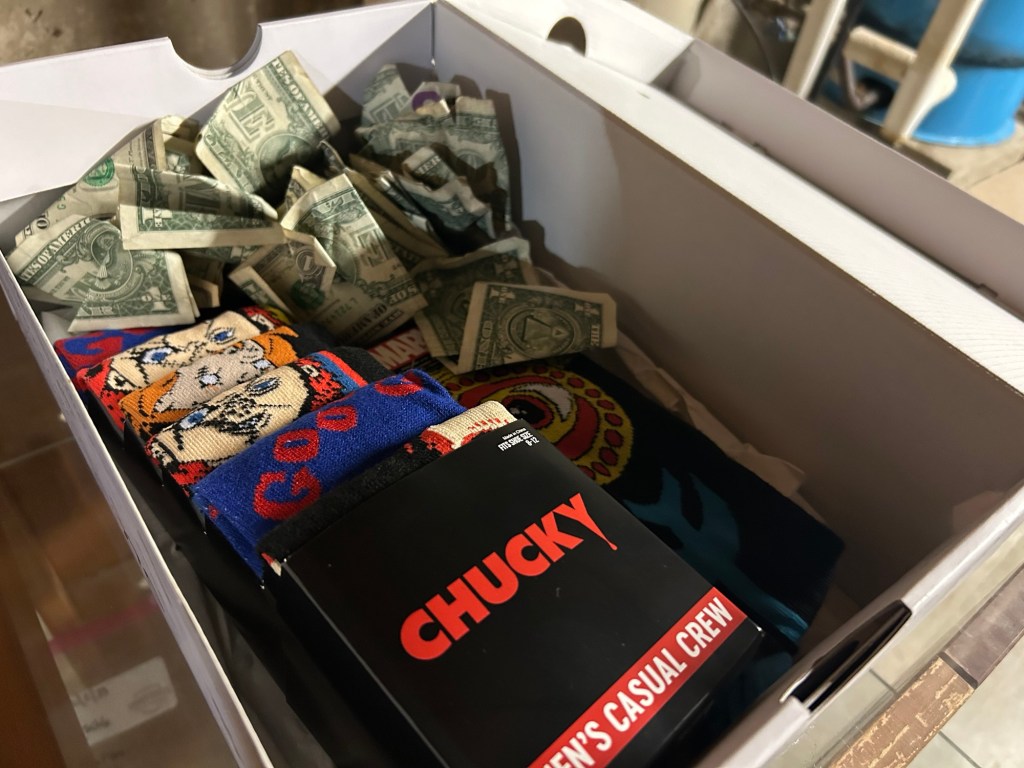 I got Chucky socks for&nbsp;Christmas