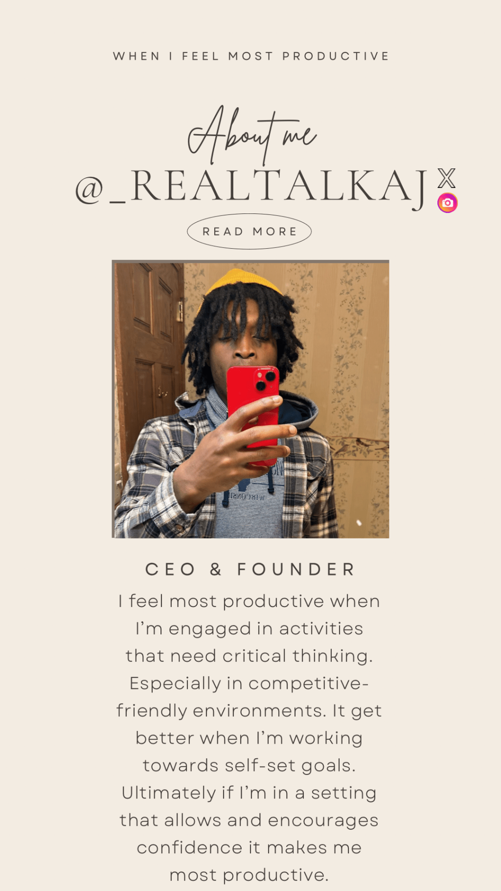 When I feel most&nbsp;productive