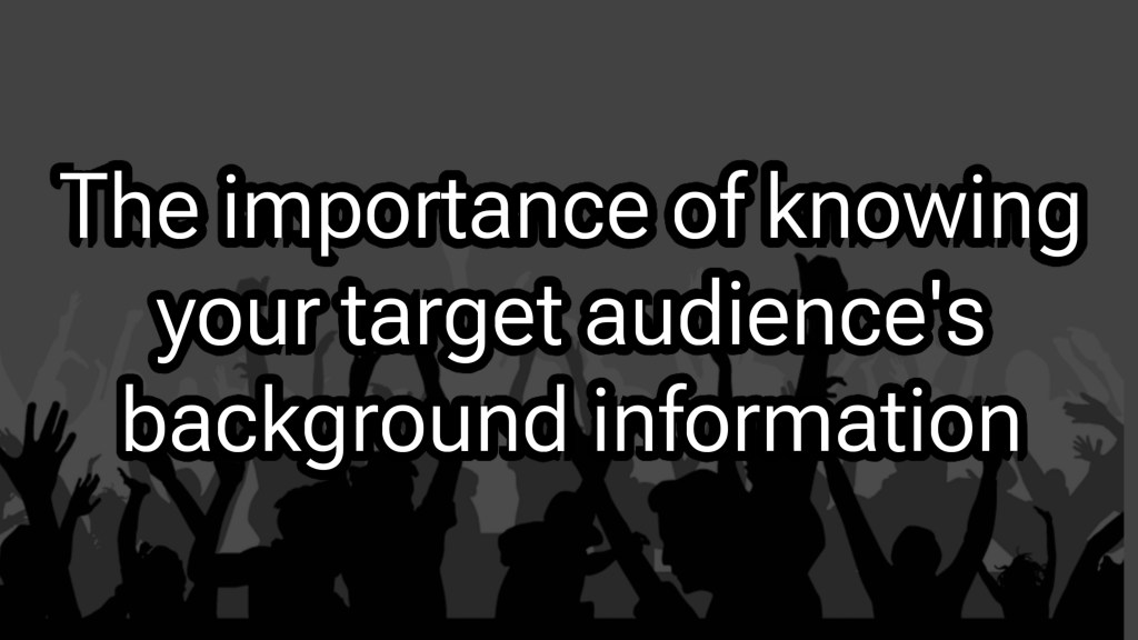 Why is knowing your Target Audience appropriate for creating a design? (Updated)
