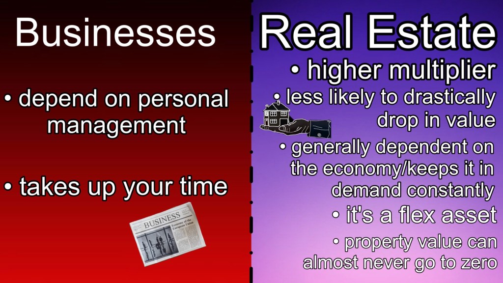 Why is a business worth so much less than real estate producing the same cashflow? (7 IMPORTANT points to consider)