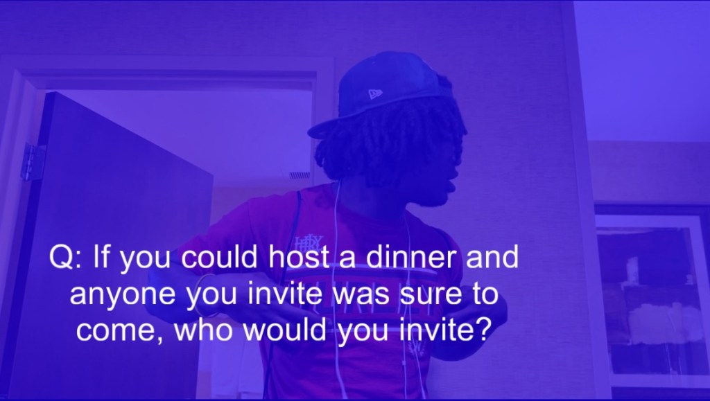 Who I’m Inviting to Dinner if They’re Coming For Sure.